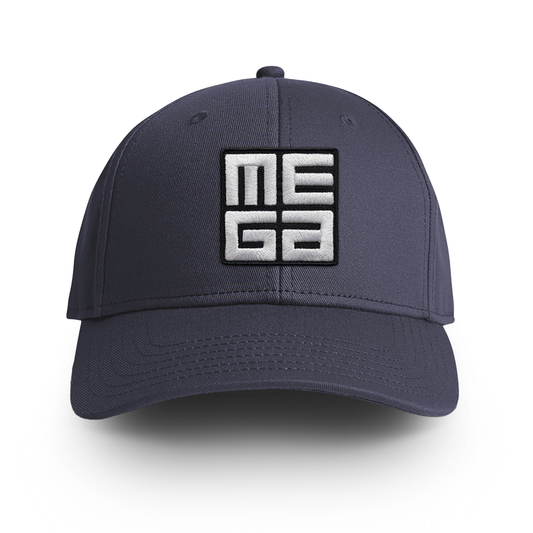Icon Cap, MEGA 2x2" B&W Patch on Petrolblau