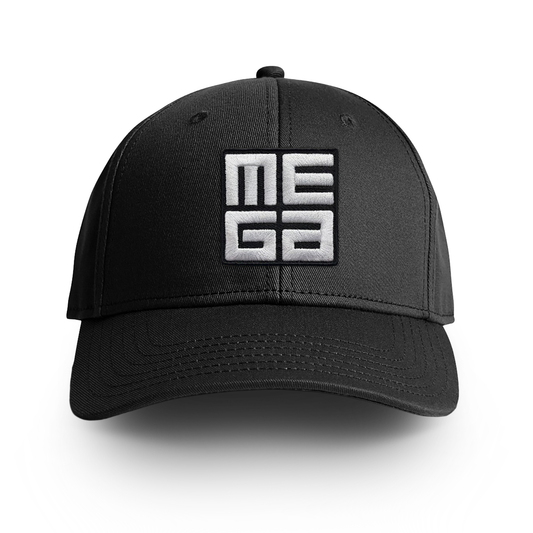Icon Cap, MEGA 2x2" B&W Patch on Black