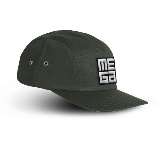 Performance Cap, MEGA 2x2" B&W Patch on Army Green