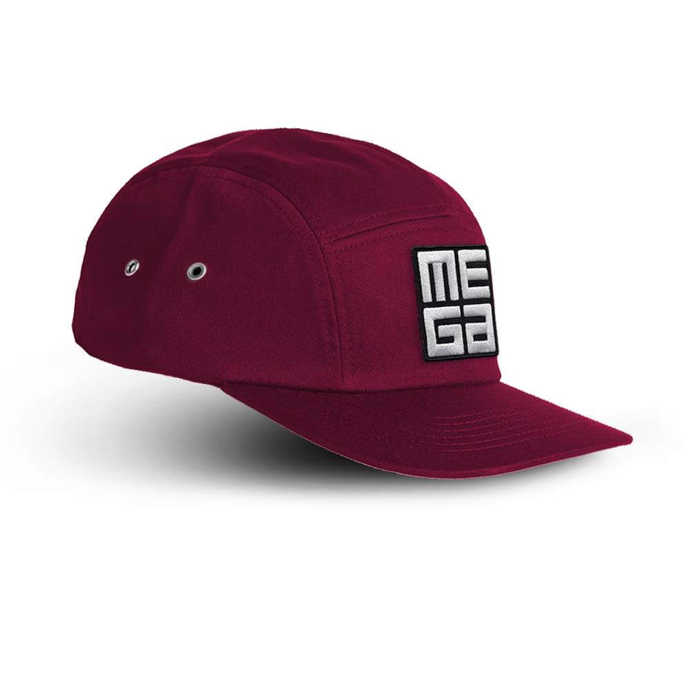 Performance Cap, MEGA 2x2" B&W Patch on Cardinal Red