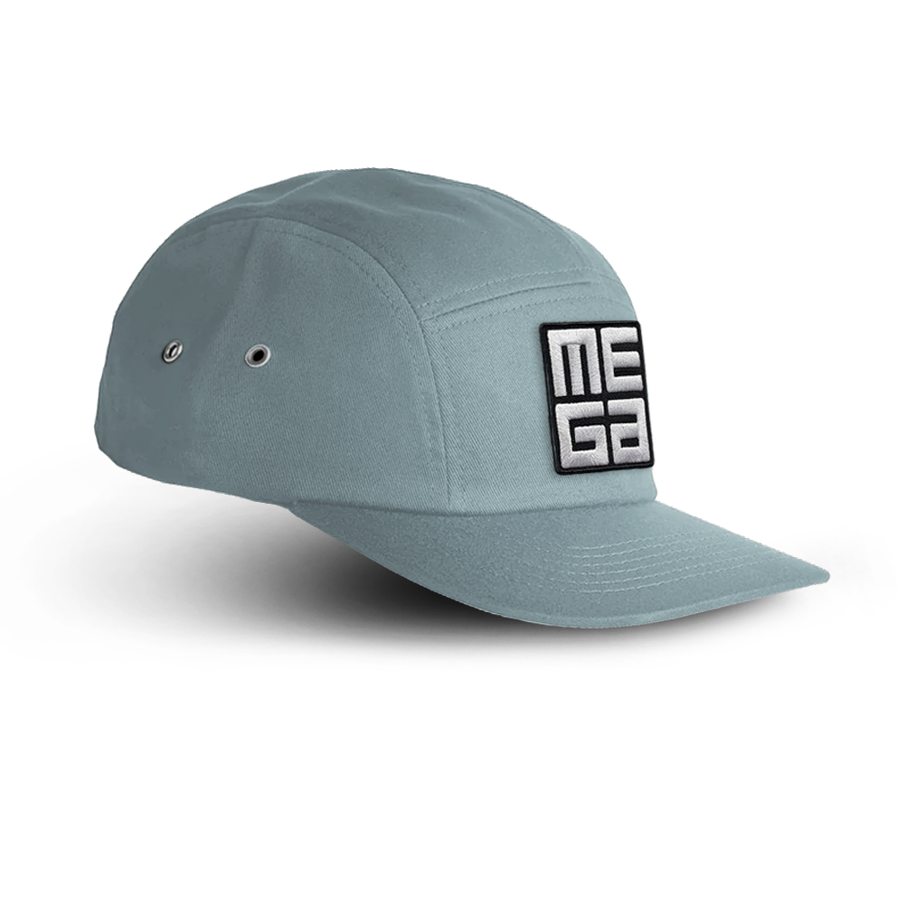 Performance Cap, MEGA 2x2" B&W Patch on Mineral Grey